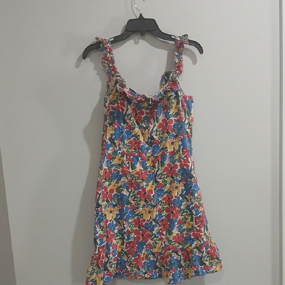 Molly Bracken Strapless Floral Dress - Red, Yellow, Blue Pre-owned Sz M - Picture 8 of 13